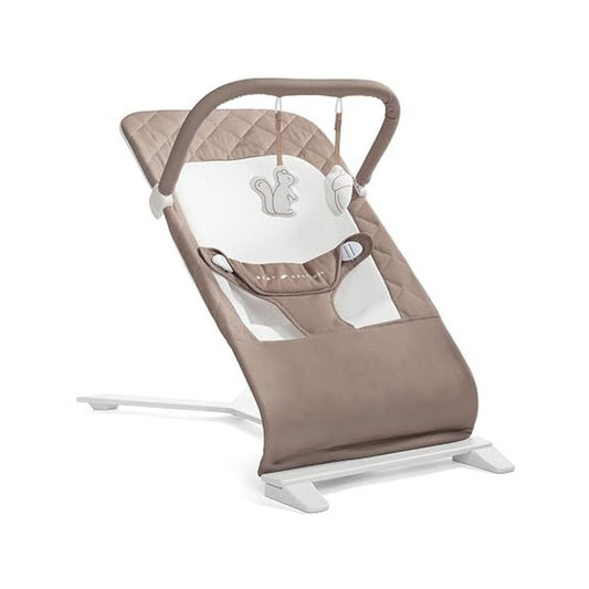 Baby Delight Alpine Deluxe Portable Baby Bouncer | Infant | 0-6 Months | 100% GOTS Certified Organic Cotton Fabric | Organic Mocha