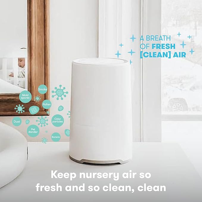 3-in-1 Sound Machine, Air Purifier + Nightlight with 3 Fan Speeds and Easy-Change Filter by Fridababy